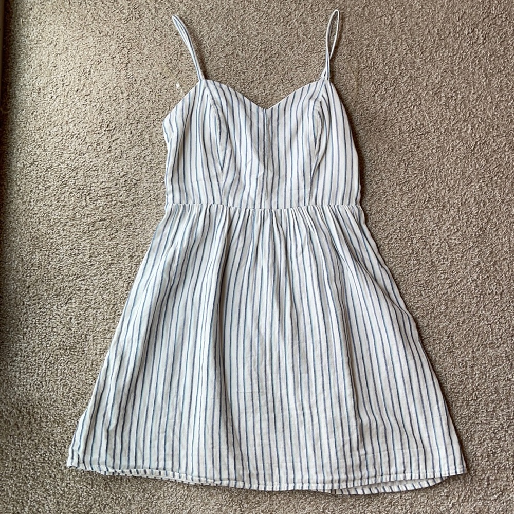Charlotte Russe, small with blue stripes dress.